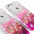 thumbnail image 4 of New iPod Touch 7 Case, iPod 7/6/5 Case [Tempered Glass Screen Protector],Glitter Liquid Quicksand Waterfall Bling Sparkle Diamond Case For Apple iPod Touch 5/6th/7th Generation (Clear/Pink), 4 of 5