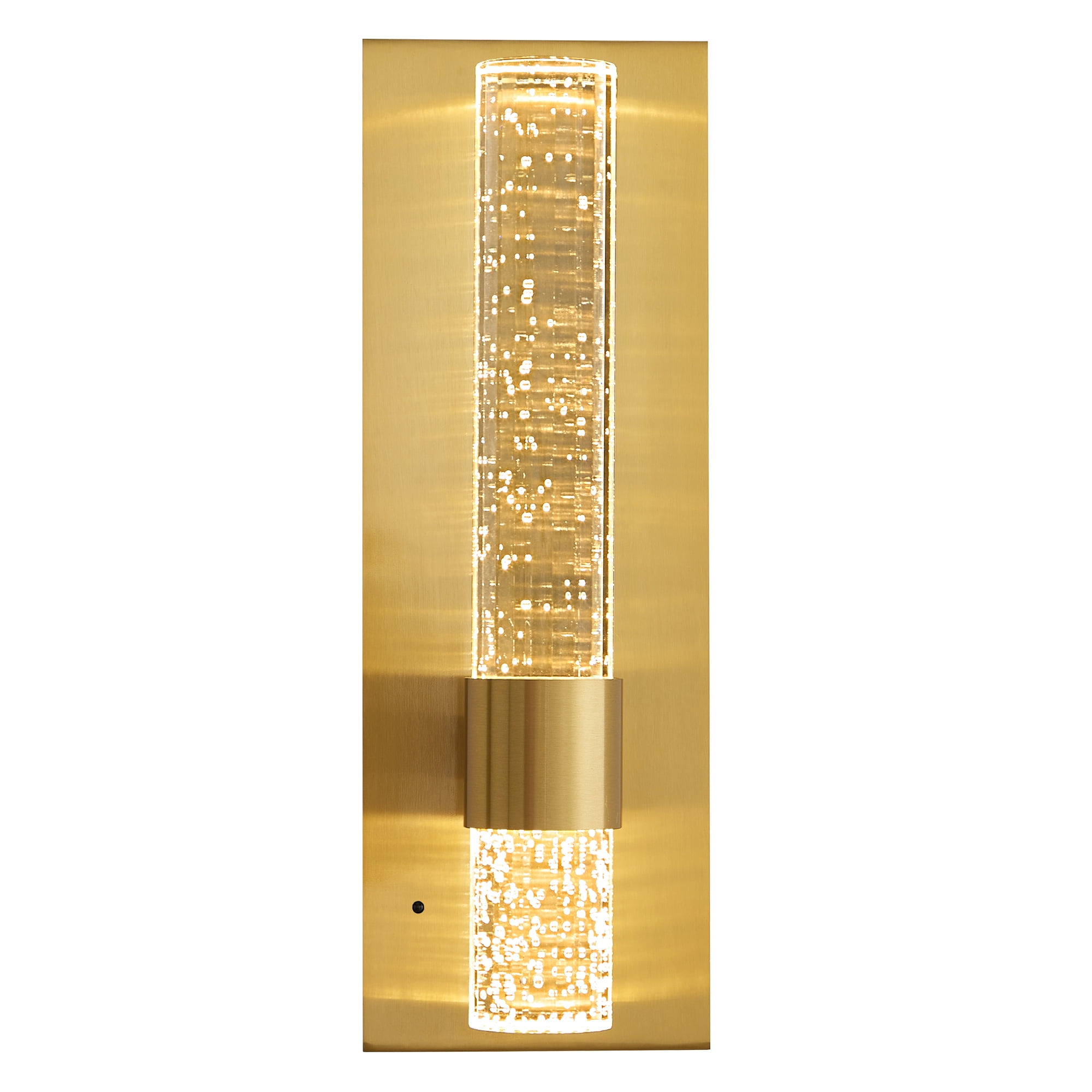 Deyidn 13.7" Wall Sconces Rechargeable Modern LED Wall Lamps Dimmable Battery Operated Wireless Wall Light Fixtures with Acrylic Crystal and Remote Control