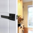 thumbnail image 4 of 3 Pack Interior Bedroom Entrance Door Lever Doorknobs Door Lock One Keyway Entry Keyed Entrance Lockset in Black Each with 3 Keys, 4 of 9