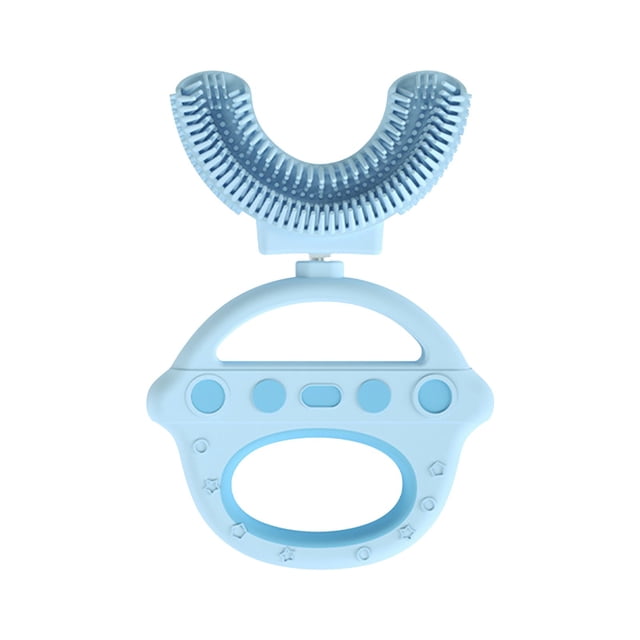 Children'S U-Shape Toothbrush For 360° Thorough Cleansing Whitening Massage Toothbrush U- Type Modeling Toothbrush,Blue Manual Toothbrush