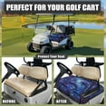 thumbnail image 4 of Renewold Golf Cart Seat Cover with Front Pockets Portable Golf Cart Accessories Easy to Install Keeps Seat Comfort and Cool Universal Fit, 52 x 32 Inch, Dolphin Galaxy, 4 of 7