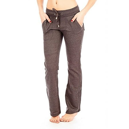 14100 Fleece Pants Drawstring Sweat Pants Jogging Yoga Workout Stretch Charcoal (Best Cotton Yoga Pants)