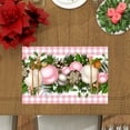 thumbnail image 2 of Linen Pink and White Buffalo Check Plaid Christmas Placemats Set of 4 Farmhouse Winter Christmas Xmas Holiday Home Kitchen Table Decorations, 2 of 5