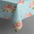 thumbnail image 4 of Pioneer Flower Floral Print Pattern Rectangle Tablecloth 60"x120",Waterproof Polyester Rectangle Table Cloth, Wipeable Spillproof Polyester Tablecloth for Dining, Camping, Indoor and Outdoor, 4 of 6