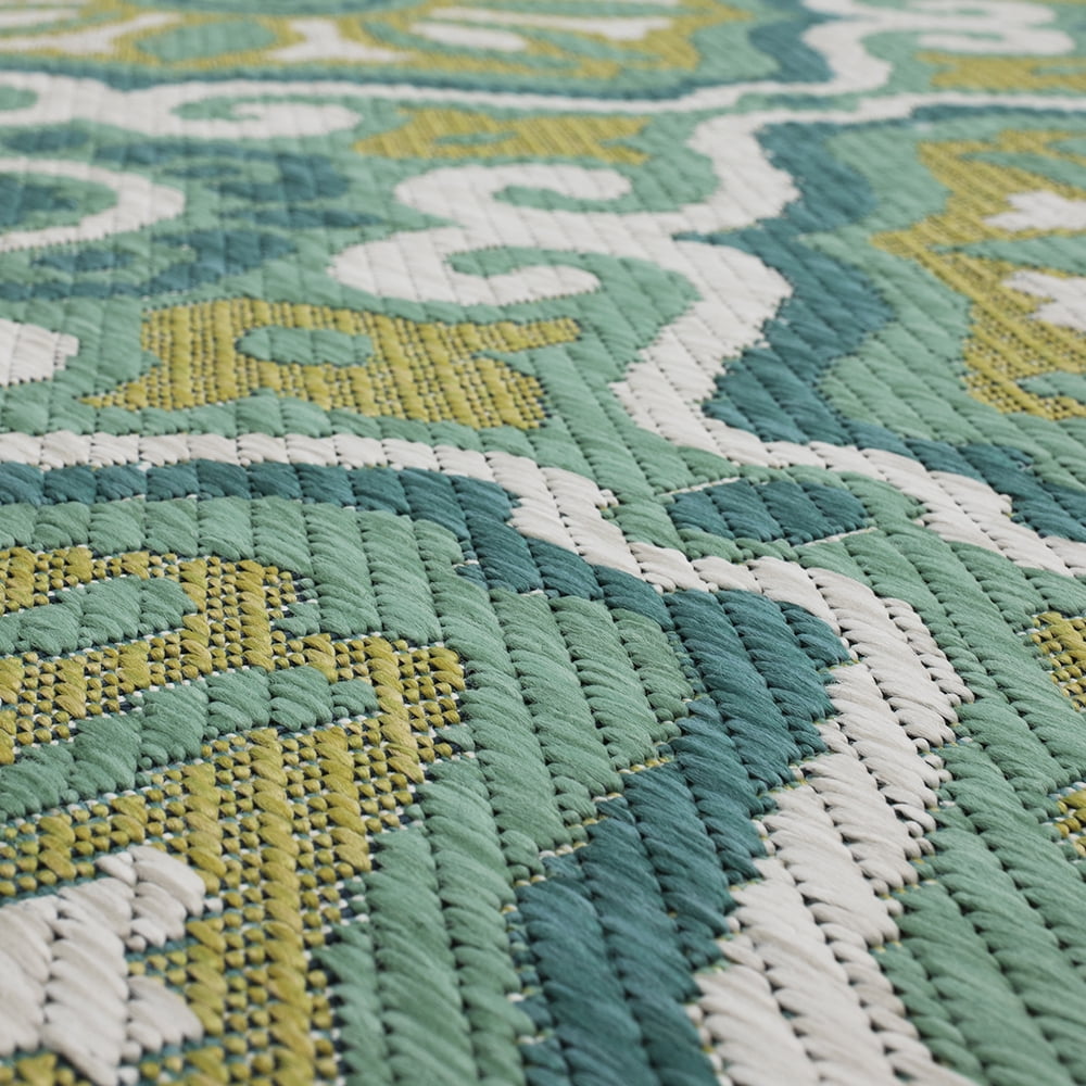 Mohawk Home Positano Outdoor Area Rug, Teal, 10' x 13'