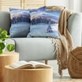 thumbnail image 5 of Ambesonne Winter Throw Pillow Cover 2 Pack, Mountain Peaks Snowy, 18", Blue White, 5 of 5