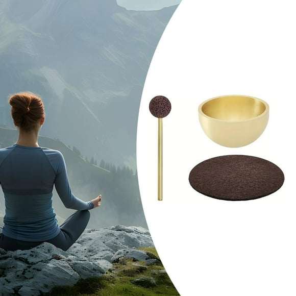 Juego de mini cuencos tibetanos de cobre, pequeños y únicos, con dones espirituales, superficie pulida, sonido nítido y transparente, multiusos,