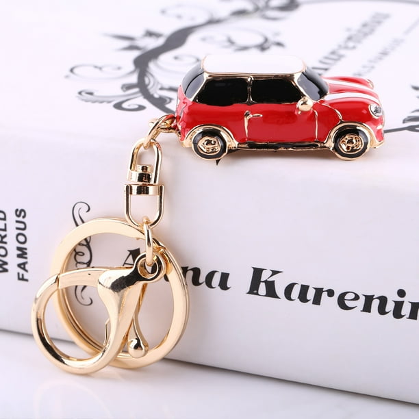 Key Rings Car Keyring Bag Pendant Alloy Classic 3D Hollow Carved Simulation Mini Sporty Car Key Chain Bag Charm Pendant Red ANGGREK HIGY00