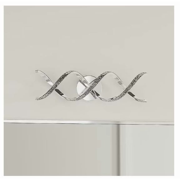 allen   roth Toccoa 22.06-Inches 2 -Light Chrome Integrated LED Modern/contemporary Vanity light
