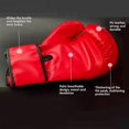 thumbnail image 4 of Boxing Gloves for Kids Teen Men Women Suitable for Boxing Kickboxing MMA Heavy Bag Fighting Training Sparring Equipment Red, 4 of 5
