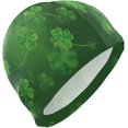 thumbnail image 1 of FYBTO Swimming Cap Shamrock Irish Clover St. Patrick's Day Unisex Adult FYBTO Polyester, 1 of 4
