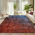 thumbnail image 4 of Garvee 5ftx7ft Modern Abstract Area Rug Ombre Print Accent Carpet, Non Slip & Stain Resistant Washable Rug Home Decor Floor Mat for Living Room Bedroom Dining Room, Red Blue, 4 of 8