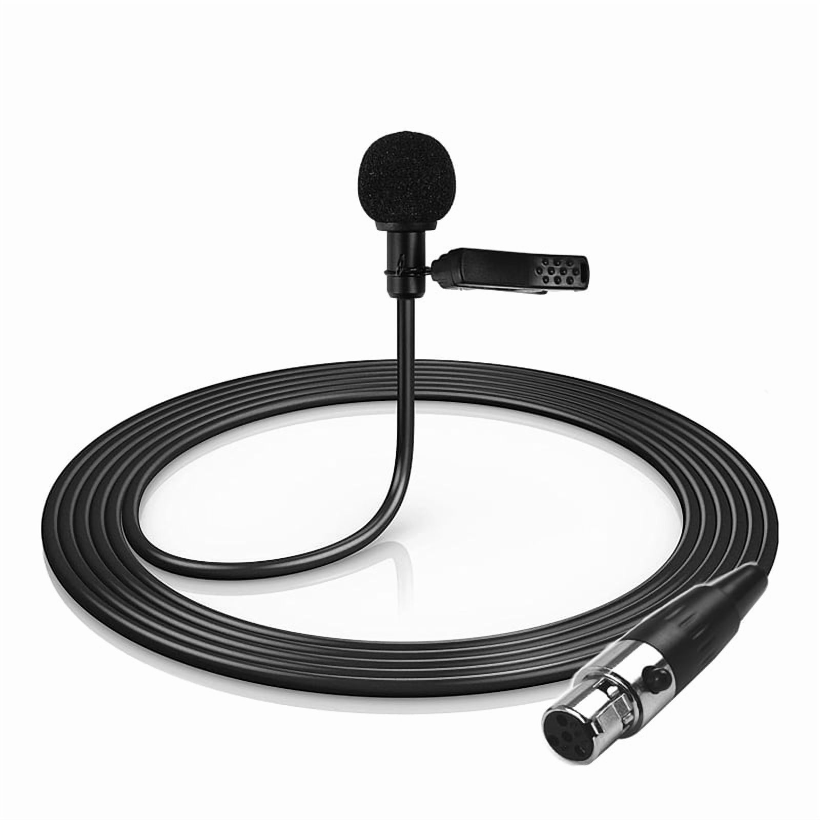 Omnidirectional Condenser Lavalier Microphone Compatible for Shure four Pin XLR Audio Input jack Wireless System