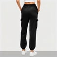 thumbnail image 5 of vigerkar Womens Cargo Sweatpants Oversized Joggers Baggy Athletic Pants with Pockets (Black, XXL), 5 of 7