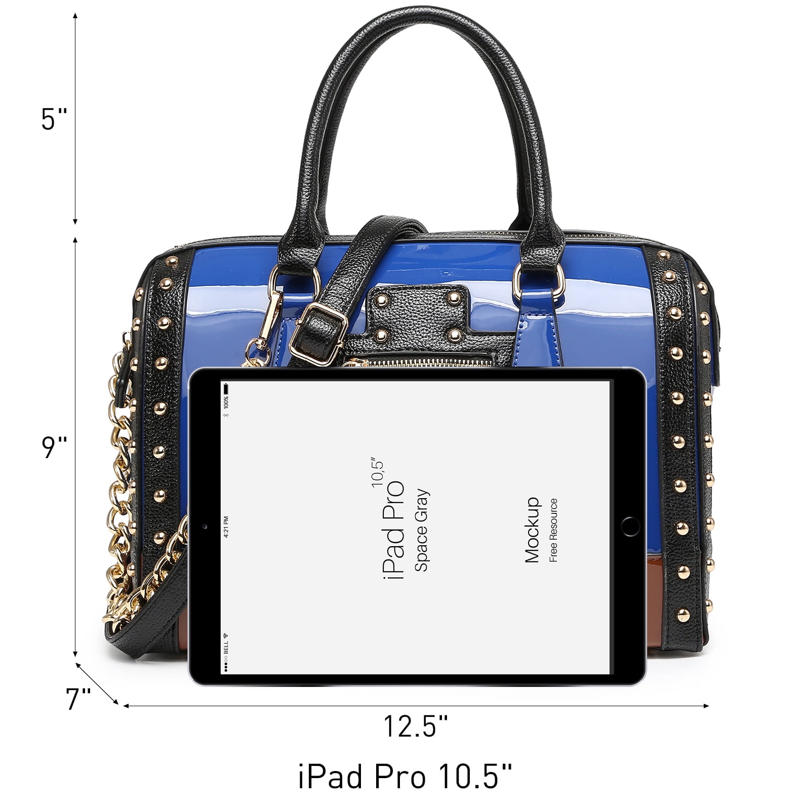 Shiny Patent Faux Leather Handbags Barrel Top Handle Satchel Bag Shoulder Bag for Women