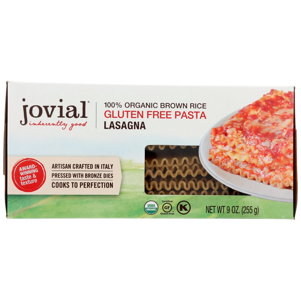 Jovial Pasta Organic Brown Rice Lasagna, 9 Oz