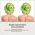 thumbnail image 2 of Rateoe Green Avocado Pattern Silk Satin Hair Bonnet for Sleeping, Adjustable Sleep Cap Turban for Women , Curly Straight Hair Long Large Braid, 2 of 6
