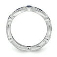 thumbnail image 2 of Sterling Silver Rhodium-plated Lab Cr Blue Spinel Eternity Band QR7017, 2 of 5
