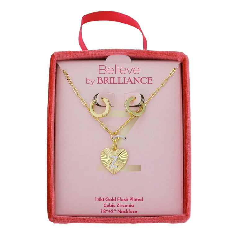 Believe by Brilliance Women's 14Kt Gold Flash Plated Cubic