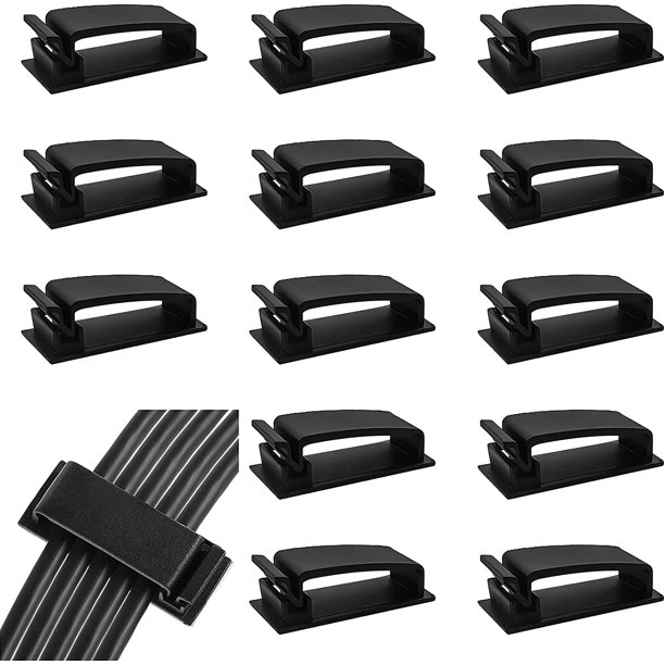 50Pcs Self Adhesive Cable Management Clips, Cable Organizers Wire Clips