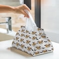 thumbnail image 5 of Tissue Box Cover, cute Halloween corgi dog bat Rectangular Leather Tissue Holder - Tissue Case Facial Paper Organizer for Bathroom, Vanity Countertop, Tabletop, Car, Napkin, 5 of 6