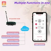 68cm/26.8 360 Photo Booth Machine for 1-2 People Parties,MWE 360 Selfie Automatic Slow Motion Spin Video Booth with Honeycomb Case