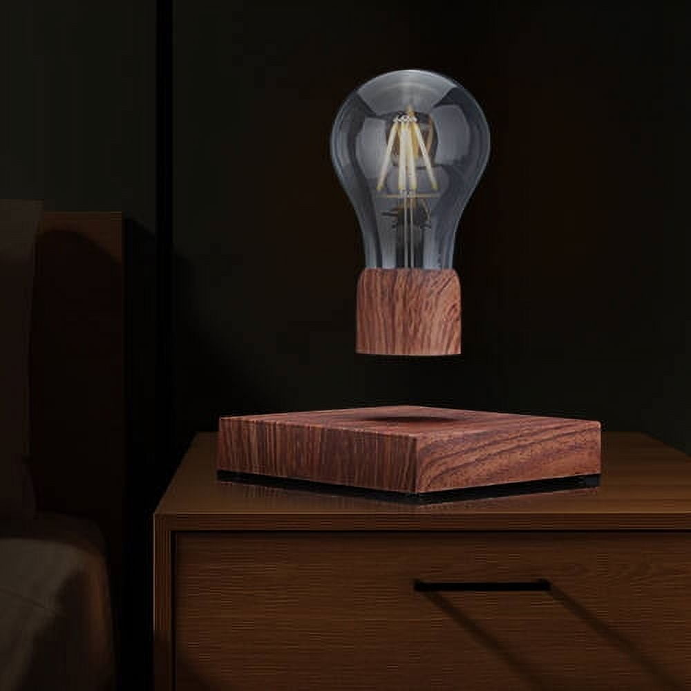 VGAzer Levitating Table Lamp with Wireless Floating Light Bulb, Magnetic Levitation LED Night Light ,360 Degree Automatic Rotating , Cool Room Home Office Desk Decor