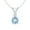 Aqua::Silver, variant on Yellow Color Solitaire Pendant with Zircon - Elegant Gift for Her