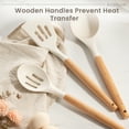 thumbnail image 2 of Astercook Silicone Cooking Utensils Set, 38 PCS Kitchen Utensils Set for 446°F Heat Resistant, Food Grade Utensil Sets with Wooden Handle, Kitchen Gadgets for Nonstick Cookware BPA Free (White), 2 of 9