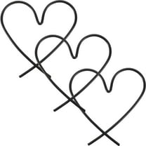 KAKOWELY 3Pcs Iron Wall Art Ornaments Heart Shaped Decor Rustic Farmhouse Style Black 3 5x3 5in