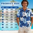 thumbnail image 6 of Jeiento Hibiscus Flowers Matching Outfits for Couples Mens Hawaiian Shirt Summer Dresses for Women Blue Vacation Shirts for Men Button Down Shirt Short Sleeve Beach Shirts, 6 of 6