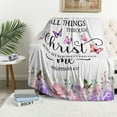 thumbnail image 3 of Christian Gifts for Women, Religious Gifts for Women Catholic Bible Verse Blanket Inspirational Spiritual Scriptures Soft Throw Blanket Birthday Gifts for Women, Christian Gifts Blanket 50"X 60", 3 of 5