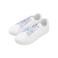 thumbnail image 4 of INSPIRE CHIC 2 Pair Flat Colorful Shoelaces Tie Dye Shoe Laces for Sneakers Boots Purple Light green 100cm/39.37", 4 of 5