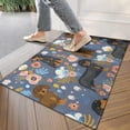 thumbnail image 4 of Dachshund and Flower Door Rugs,Washable Non Slip Door Mats Indoor,Decorative Door Mats,Entry Mat Indoor for Entrance,Bedroom,Kitchen,Bathroom,17"x30", 4 of 6