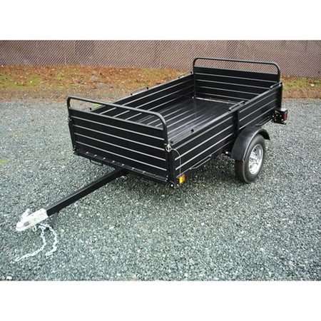 UtilityMate 4.5' x 7.5' Utility Trailer, Black