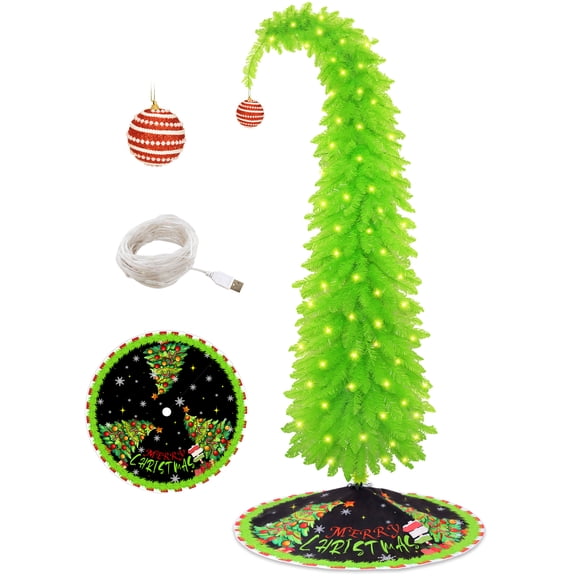 WETRBWEH Christmas Tree 6 ft, Artificial Christmas Trees with Metal Stand, Lime Green Trees Christmas Decorations for Holiday Home
