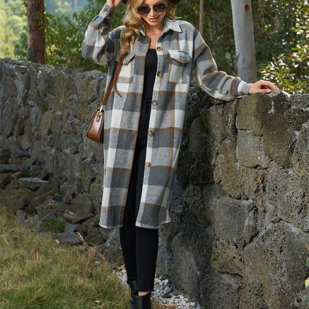 Abrigos y chaquetas casuales sin capucha de manga larga para mujer, moda informal, manga larga, con botones, blusa, abrigo, tops para mujer