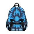 thumbnail image 3 of Blue Tie Dye Spiral Pattern Backpack for School,Cute School Bag,Schoolbag with Adjustable Shoulder Straps & Padded Back,15.25"x11.5"x5.25", 3 of 5
