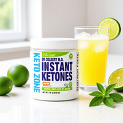 Dr Colbert, MD Instant Ketones Powder | Limeade Flavor | Keto Zone | Divine Health | Recommended in The Keto Zone Diet Book | GoBHB | Exogenous BHB Ketone Salts | 4.59oz | 21 Servings