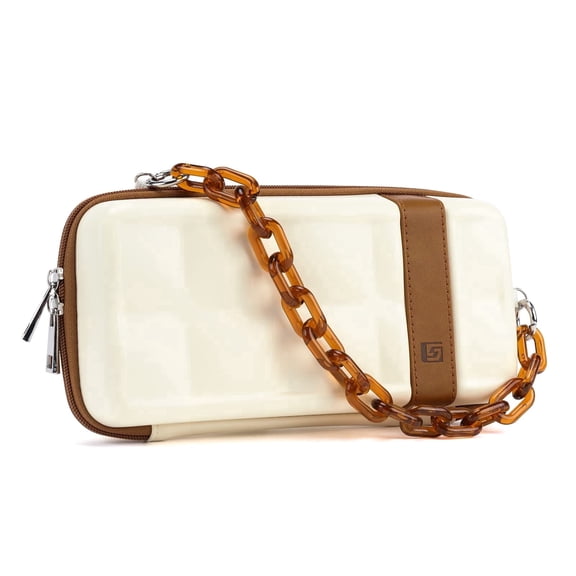 GeekShare Carrying Case for Switch 2017/Switch OLED Portable Bag with Acrylic Strap Vintage