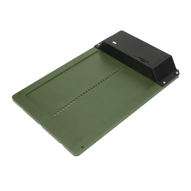 Puerta automática de gallinero con detección de luz IP44, resistente al agua, funciona con pilas, color verde