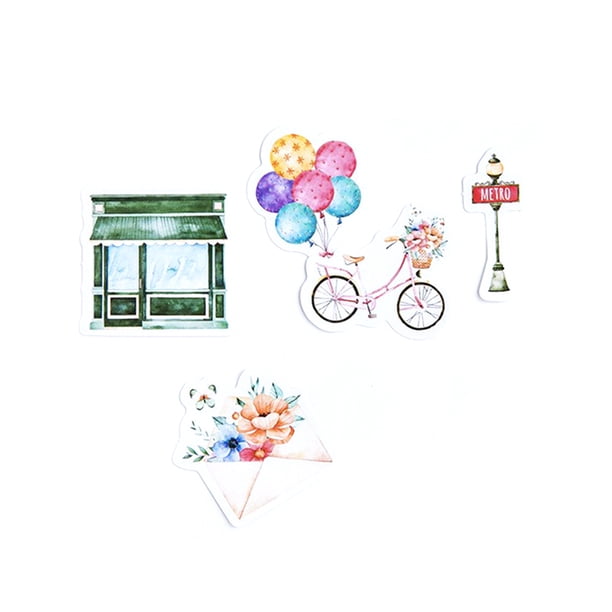 46 unids/caja de pegatinas de papel de viaje para una persona, pegatinas decorativas para álbum de recortes DIY Tmvgtek Libre de BPA