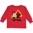 thumbnail image 3 of Inktastic Construction Truck It's My 2nd Birthday Boys or Girls Long Sleeve Toddler T-Shirt, 3 of 5