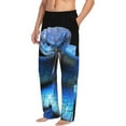 thumbnail image 6 of Yiaed Blue Viper Snake 2 Print Men's Lounge Pants, Loose PJ Bottoms, Long Pajama Pants for Men-Medium, 6 of 6