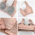 thumbnail image 6 of HomeDM Women's Front Closure Bras Full Coverage Wirefree Posture Plus Size Bra - Pink/2XL, 6 of 7