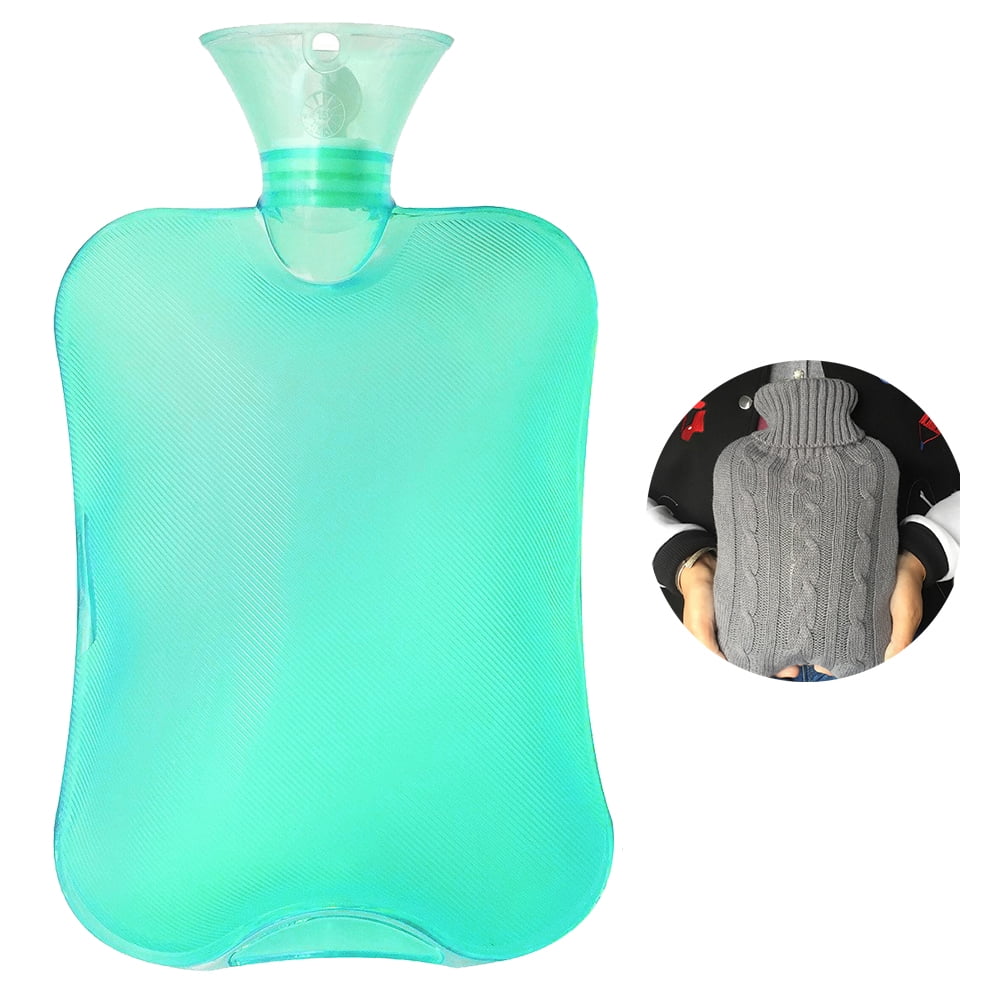 Peroptimist 2L Hot Water Bottle, Heat Up Pack with Rubber Compress with