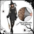thumbnail image 6 of HIFOT 6pcs/set Spider Costume Adult Spider Web Poncho Tights Spider Necklace Chocker Earings Mask and Witch Hat Halloween Costumes for Women, 6 of 7