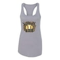 thumbnail image 3 of Softball Life Animal Print Girl Sports Ladies Racerback Tank Top, Heather Grey, Medium, 3 of 5