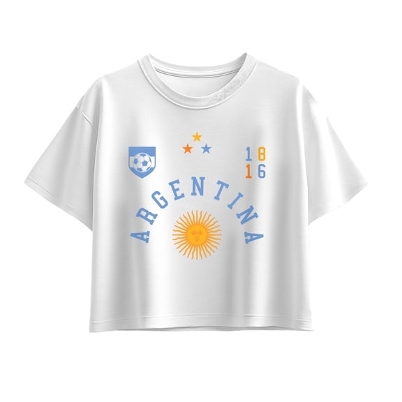 Instant Message - Argentina Soccer Jersey - Youth Girls Boxy T-Shirt