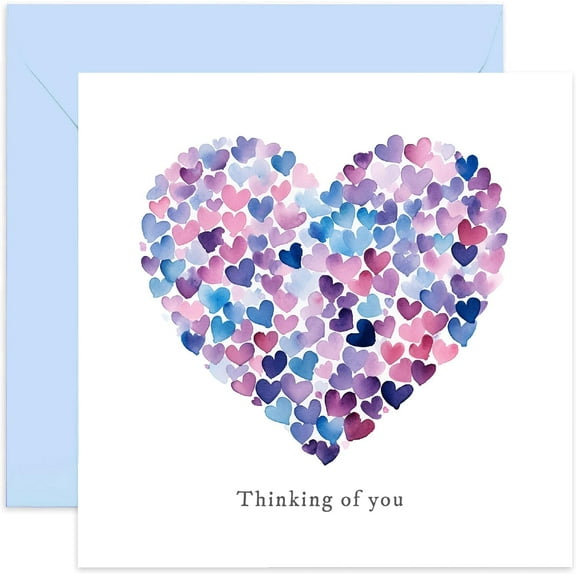 Old English Co. Thinking of You Card For Friend - Sympathy Card for Family - Condolences Greeting Card - Thinking of You gift - Sorry Bereavement Heart Card | Blank Inside with Envelope